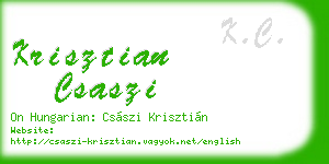 krisztian csaszi business card