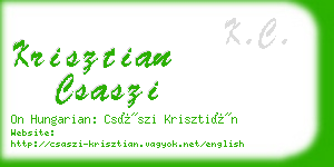 krisztian csaszi business card